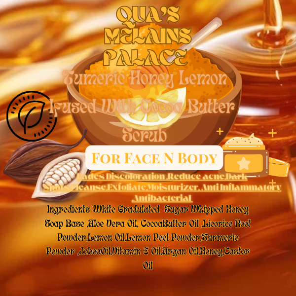 Turmeric Honey Lemon Infused With Cocoa Butter Scrub
