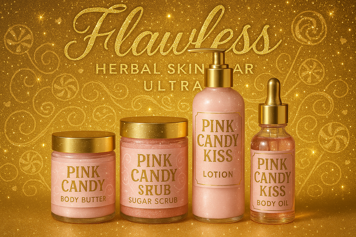 8oz Pink Candy Kiss Collection Set